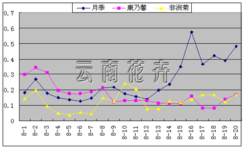云南鲜切花2007年8月分析与预测