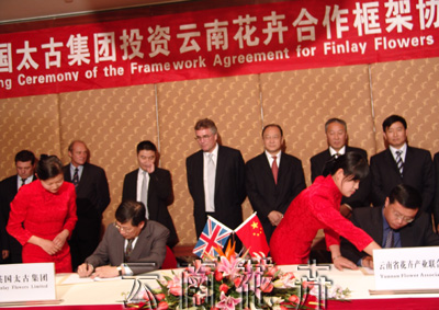 英国太古集团投资2亿元来滇发展花卉
