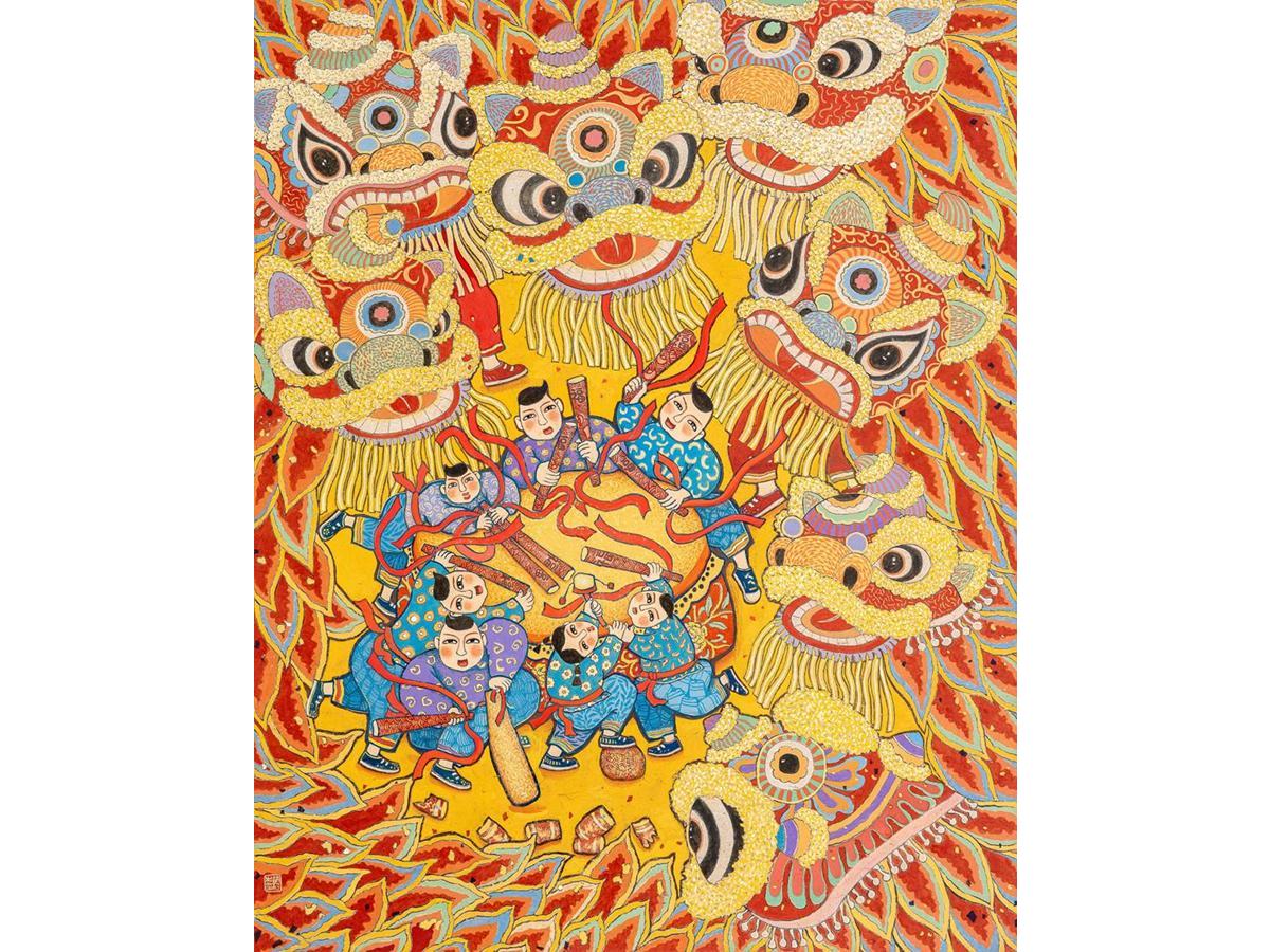 胡红：狮欢童乐闹新春
