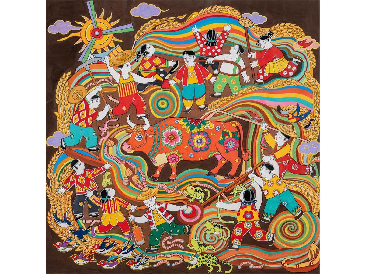 刘园园 任涛：新春牛图
