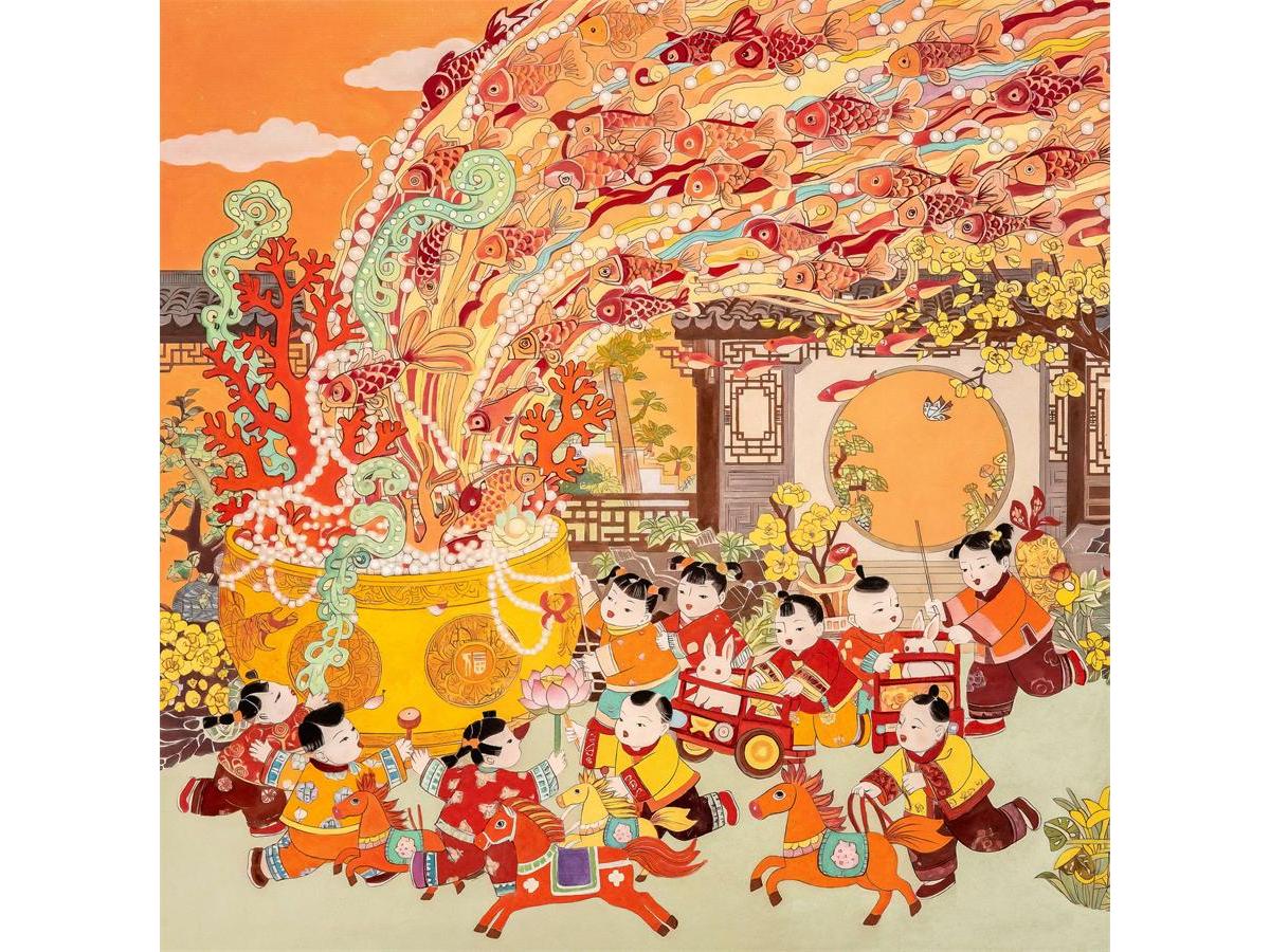 赵书福：金玉满堂 · 马跃丰年
