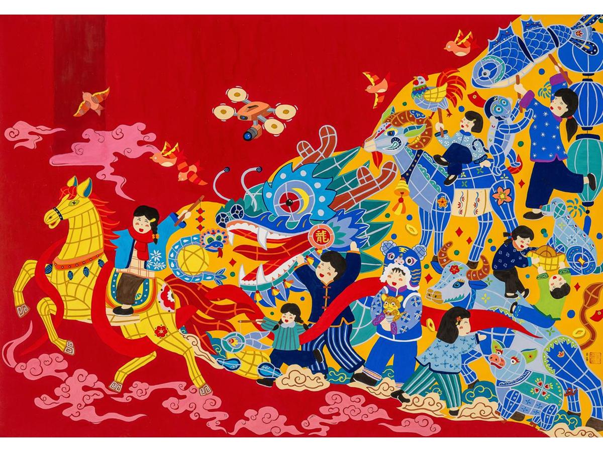 朱喜：花灯迎岁庆丰年
